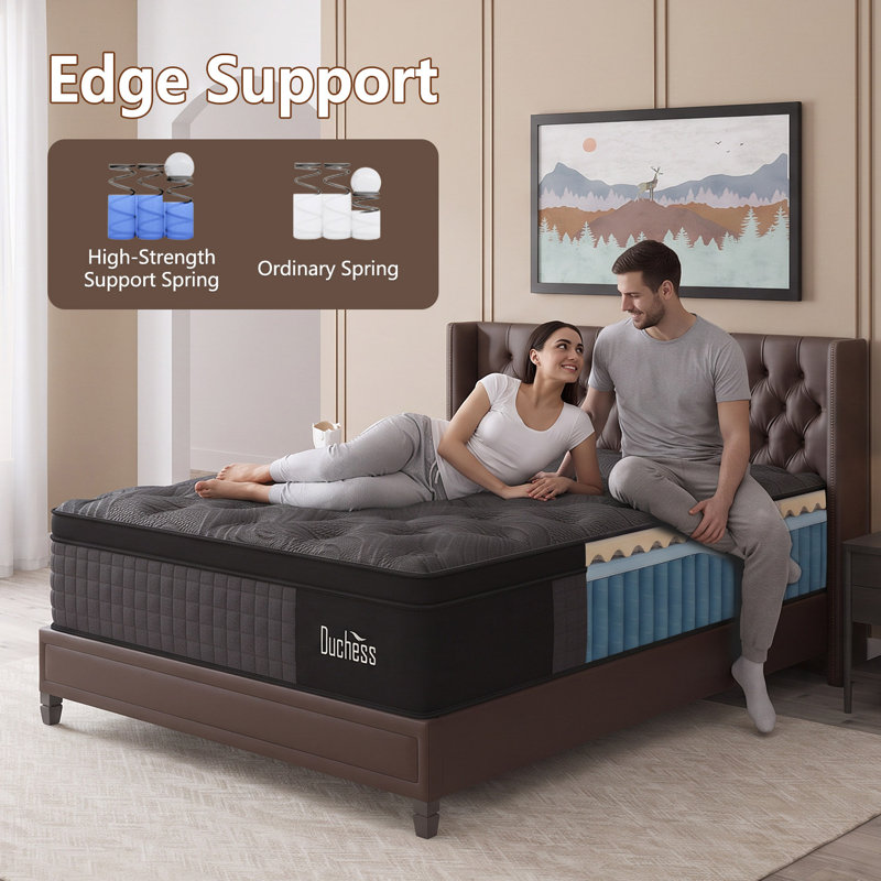 Alwyn Home 10''/12''/14''Medium Hybrid Mattress with Gel Memory